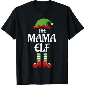 Baseball Elf Family Matching Group Christmas Sporty T-Shirt, Black, XXL