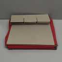 ZOBER Large Christmas Ornament Storage Box - Stores 54 4" Large Ornaments, With Dividers - Ornament Organizer Storage Box, Durable Christmas Containers Holder, Dual Zipper - Red