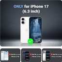 jaroco Magnetic for iPhone 17 Case, [Compatible with MagSafe][Military Grade Drop Protection][Heavy Duty Protection][Non-Slip][Shockproof] 2-Layer Durable Bumper Phone Case 6.3''-Deep Blue