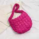 CHICSOUL.COM Bag Cotton Padded Puffy Shoulder Bag Puffer Crossbody Hobo Bag Padding Purse Lightweight Large Handbag for Women
