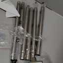 Brushed Nickel Tension Curtain Rod Adjustable Shower Curtain Rods 30-76 In Spring No Drilling or Screw Installation Shower Rod for Bathroom Shower Bar for Closet Kitchen with Brackets