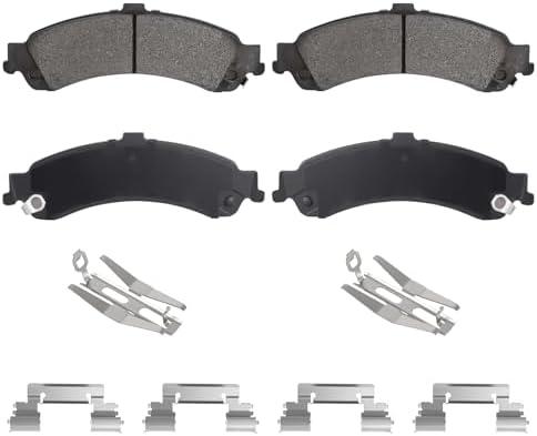 Rear Semi-Metallic Brake Pads Set for Chevy Silverado 1500 for GMC Sierra 1500 2001-2006, Suburban 1500 4WD, Tahoe 4WD, Yukon XL 1500 00-06, for Cadillac Escalade ESV EXT 4WD, Avalanche 1500 02-06