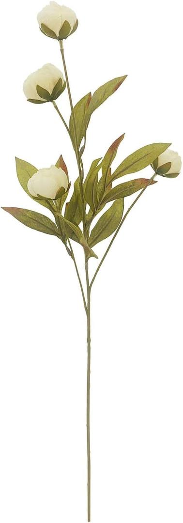 4 stems Artificial Tulips, Real Touch PU Fake Tulip Stems for Easter, Spring, Wedding Bouquet, Home Centerpiece Floral Arrangement, and Table Décor (White)