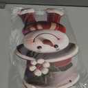 Vicenpal Winter Snowman Wooden Hanging Sign Farmhouse Rustic Christmas Door Welcome Wreath Decoration for Xmas Party Indoor Outdoor Home Wall Window Front Door Decor(Lovely Style)