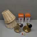 Frideko Rattan Rechargeable Battery Operated Wall Sconces Set of Two with Remote, 3 Colors Dimmable Wireless Wall Light, 5200mAh Indoor Wall Lamp with 4 Timer, Boho Sconces Wall Lighting for Bedroom (Gold)