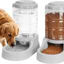 Kenond 9.5L Dog Feeders and Water Bowl Set for Large Dogs, 2.5 Gallon Automatic Water Dispenser, Gravity Dog Food Dispenser