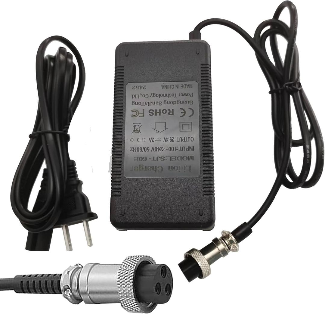 24V(29.4V max) Charger for Razor MX350 Charger Scooter, Crazy Cart, Dirt Quad ATV, Pocket Mod, Motorcycle, MX400 Dirt Rocket, E300, E200, E100, Moped, Go Kart Battery Cargador