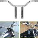 Mofun 12" Handlebar T Bar 1.25" Steel Pipe Compatible with Harley Dyna Low Rider Fat Bob Super Glide Street Bob 1996-2024, Sportster 1200 883, Softail Fat Boy Heritage Classic, Road King Chrome