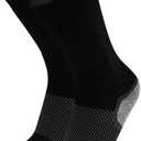 OrthoSleeve WC4 Diabetic and Neuropathy Wellness Socks, Non-Binding, Improves Circulation and Helps with Edema (Large, Black Crew)