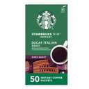 Starbucks VIA Instant Coffee Packets, Single Serve, Dark Roast Coffee, Decaf Italian Roast, 50 Packets