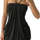 SOLY HUX Women's Halter Bodycon Mini Dress Sleeveless Vacation Party Dresses Clubwear Date Outfits (Black, M)