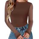 Avidlove Bodysuits for Women Long Sleeve Mesh Body Suit Boat Neck Body Suits Sexy Mesh Holiday Outfits for Women S