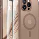CAPRARO Magnetic for iPhone 14 Pro Max Case, [Compatible with MagSafe] [Full Camera Protection] Shockproof Protective Slim Translucent Matte Phone Case for iPhone 14 Pro Max 6.7'', Brown