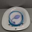 Sitz Bath for Toilet Seat Hemorrhoids and Postpartum Care,Yoni Steam Seat, Collapsible Sits Bath Kit for Women,Easy to Store,Wide Seat,Deeper Bowl (Blue No Flusher)