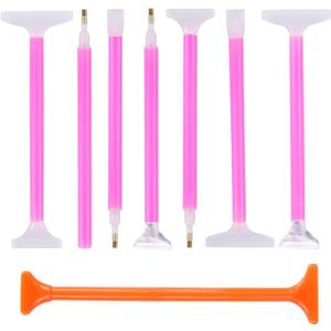 FEBSNOW 8 Packs 5D Diamond Art Painting Embroidery Art Pen Tool for DIY Crafts Making