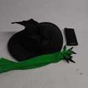 Halloween Witch Costume Set  Witch Hat, Green Claw Gloves & Glasses  4pcs Dress-Up Kit for Cosplay & Party Fun