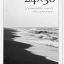 PEALSN Solid Wood 24x36 Poster Frame, White Poster Frames 24 x 36 inches for Wall Mounting Display, 1 Pack