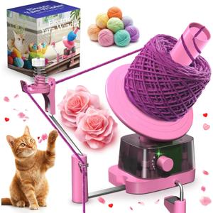 Yarn Winder | Electric Yarn Ball Winder, 13oz Dual Strong Tension Knit Spinner for Crocheting, Automatic Crochet Wheel for Knitting Christmas Birthday Gift, Swift Weaving Ball Yarning Cake Roller