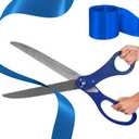 Grand Opening Ceremony Kit  25 Inch Giant Blue Scissors for Ribbon Cutting and Blue Satin Ribbon for Inaugurations Special Events