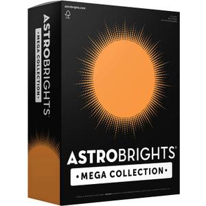 Astrobrights Mega Collection, Colored Cardstock, Bright Orange, 320 Sheets, 65 lb/176 gsm, 8.5" x 11" - MORE SHEETS! (91626)