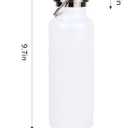 3 Pcs 20oz Sublimation Stainless Steel Sports Water Bottle Double Wall Insulated Bottle with Handle and Leak-Proof Lid for Cyclists Runners Hikers Gift (White)