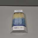 The Dreidel Company Dripless Premium Tapered Hand Decorated Multi Blue Frosted Hanukkah Candles, 45 Hanukkah Candles Premium Quality Wax, 1 Hour Burn Time