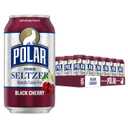 Polar Seltzer Water Black Cherry, 12 fl oz cans, 18 pack