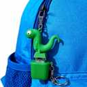 Lizard Button Keychain,Rechargeable Animal Keychains with Sound and Colorful Lights,Fidget Toys Adults Anxiety Relief