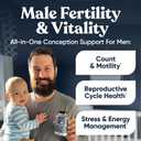 Eu Natural Conception for Him - Male Fertility Supplements with Ashwagandha, Folate & Zinc - Sperm Count, Motility & Strength Support - Fertility Support for Men, 60 Vegetarian Capsules, BBD 03/2028