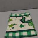 Artoid Mode Shamrock Buffalo Plaid Gnomes Lucky St. Patrick's Day Table Runner, Kitchen Dining Table Decor for Outdoor Home Party Decor 13 x 48 Inch (Black/Green)