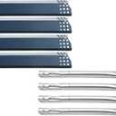 Direct store Parts Kit DG142 Replacement 14 5/8 inch burner for Sunbeam,Nexgrill,Grill Master 720-0697 Gas Grill Burners,Heat Plates (Stainless Steel Burner + Porcelain Steel Heat Plate)