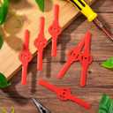 36 Pcs Plastic Grass Trimmer Head Blades, String Trimmer Head Blades, Plastic Cutter Blade Replacement for Cordless Grass Trimmer -Red