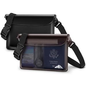 HEETA Waterproof Fanny Pack, Waterproof Pouch Dry Bag 2 Pack for Phone Passport Purse, Adjustable Waist Strap for Swimming Kayaking Boating Paddle Board Accessories Cruise Beach Camping Essentials