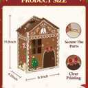 Putuo Decor Christmas Wine Holder, Gingerbread House Champagne Bottle Display, Wooden Detachable Merry Christmas Table Decoration for Holiday Party, Family Dinner, Housewarming Gift