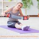 Chest Expander Exercise Resistance Bands Adjustable Hand Gripper Arm Pull Bar Arm Muscle Exerciser with 5 Springs Strength Trainer for Home Gym Muscle Training Exerciser,Red