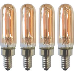 Dimmable 2 Watt E12 Base T6 Led Candelabra Light Bulbs Warm White 2200K Amber Glass 120lm 120V Dimmable T20 Eye Protection Led Filament Bulb Edison Bulb Decorative Lights Bulb Pack of 4