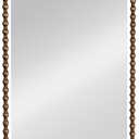 Creative Co-Op Cast Metal Framed Tall Wall Mirror, Antique Brass Finish