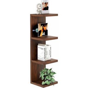 LitaEther Lack Wall Shelf,Display Floating Shelf (Solid Wood, 4 Tier)