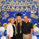 baotongle 2026 Graduation Decorations Themed Set Congrats Grad Backdrop Balloons Banner and Streamers Hanging Swirls Kit for Party Supplies High School College Celebrations(Blue)
