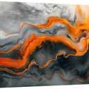 KREATIVE ARTS Orange and Black Abstract Canvas Wall Art, Modern Abstract Painting for Living Room, Bedroom, Home Office, Contemporary Artwork Prints, 20x40 Inches, Ready to Hang