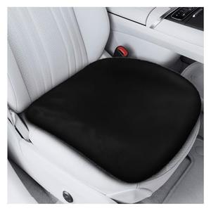 YoRise Car Seat Cushion, Breathable Soft Faux Fur Auto Driver Seat Cover, Fluffy Warm Comfort Front Seats Protector Pad, Universal Car Interior Accessories for Truck Home Office (Black)