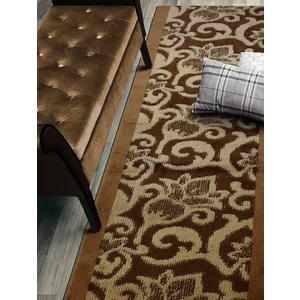 Custom Cut Hallway Runner Rug, Slip Resistant, 31 Inch Wide X Your Choice of Length, Lily Brown, 31 Inch X 9 feet
