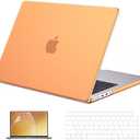 EooCoo Case Compatible with MacBook Pro 14 inch M5 2026-2021 M4 M3 M2 M1 Pro/Max Chip, Official Color-Matched Armor, Frosted Hard Shell Case with Keyboard Cover, Screen Protector - Matte Cosmic Orange