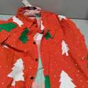 JOGAL Mens Christmas Shirts Santa Claus Party Long Sleeve Button Down Shirts RedTree X-Large