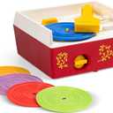 Fisher Price Classics - Record Player - Retro, Tactile Interactive Retro Toy for Kids, Girls, Boys, Toddlers, Baby, Preeschooler, Unisex 18 Months +