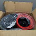 SIMPLI-MAGIC 79349 Spin Mop Cleaning System with 3 Microfiber Mop Heads, Red/GRAY,Red/Black