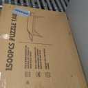 Yacona Puzzle Board 1500 Pieces,34.3x 26 Jigsaw Puzzle Table with Folding Legs,4 Drawers and Cover,Portable Board Game Table for Adults and Teens with No Installation Required (Wooden Color)