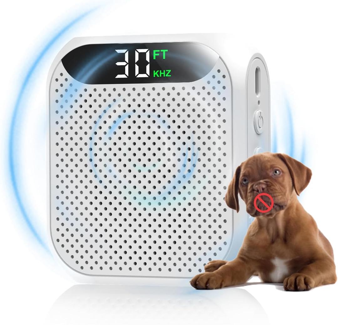 MALOK Anti Barking Device for Dogs, Ultrasonic Dog Bark Deterrent Devices with Adjustable Frequency & Range, Type-C Rechargeable Dog Barking Silencer for Walking, Yard Indoor & Outdoor Use