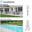 SunnyRoyal Picket Fence Panels White Picket Fence Vinyl PVC Garden Fence for Front Yard Outdoor Decrotion 84'' L x 36'' H (20 Pickets, Straight) (SC-PVCFSIN8436P20)