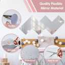 2 x 8 Pcs Flexible Mirror Reflective StickersNon Glass Safety Reflective Mirror, 12 x 12 in Self Adhesive Square Cuttable Acrylic Film Mirror for DIY Craft Home Wall Decoration